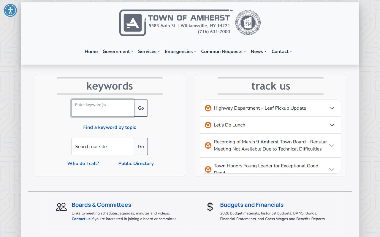 Town of Amherst Official Website