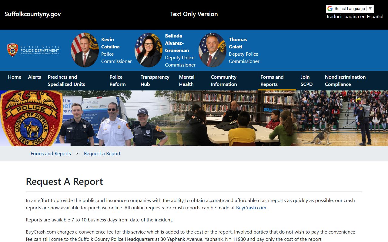 Suffolk County Police Central Records