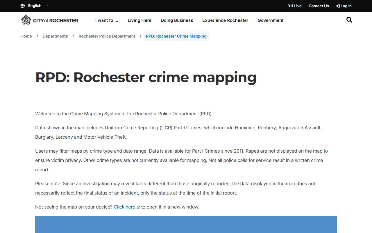 Rochester Crime Mapping System