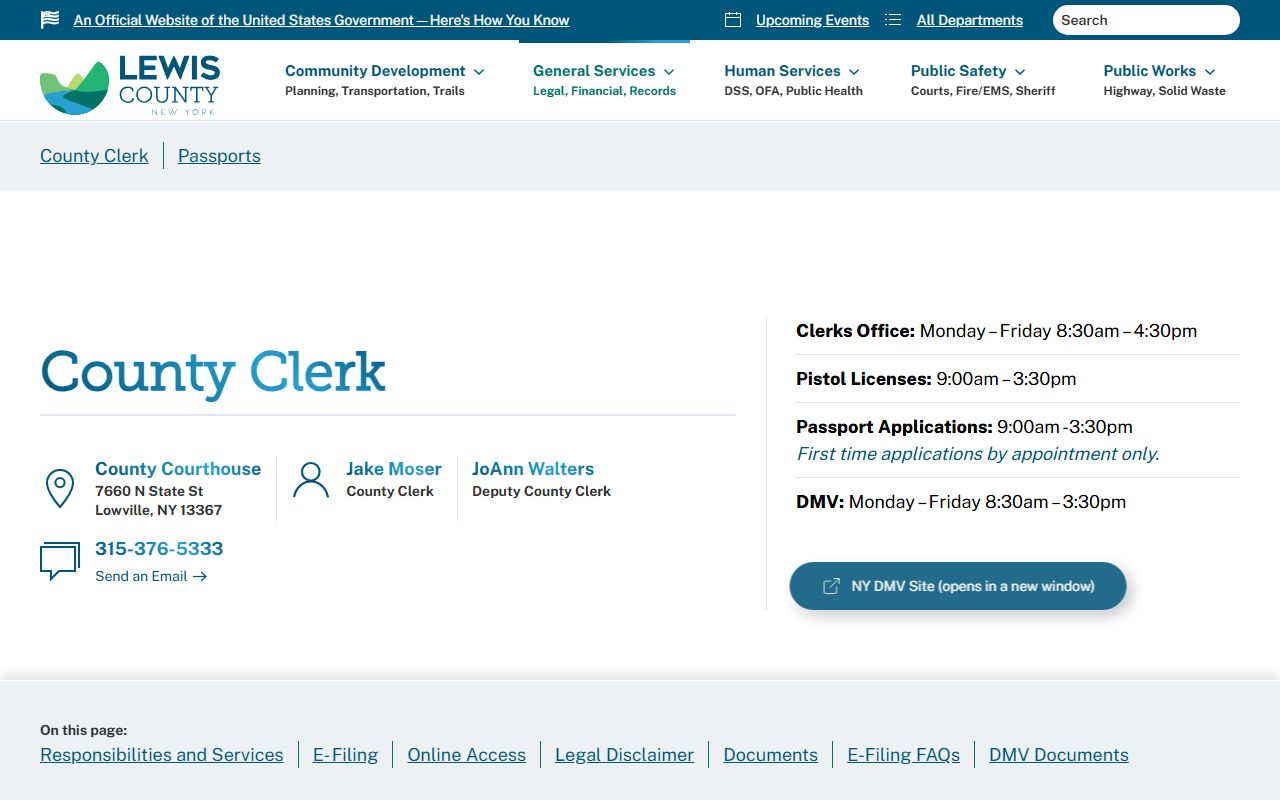 Lewis County Clerk court records