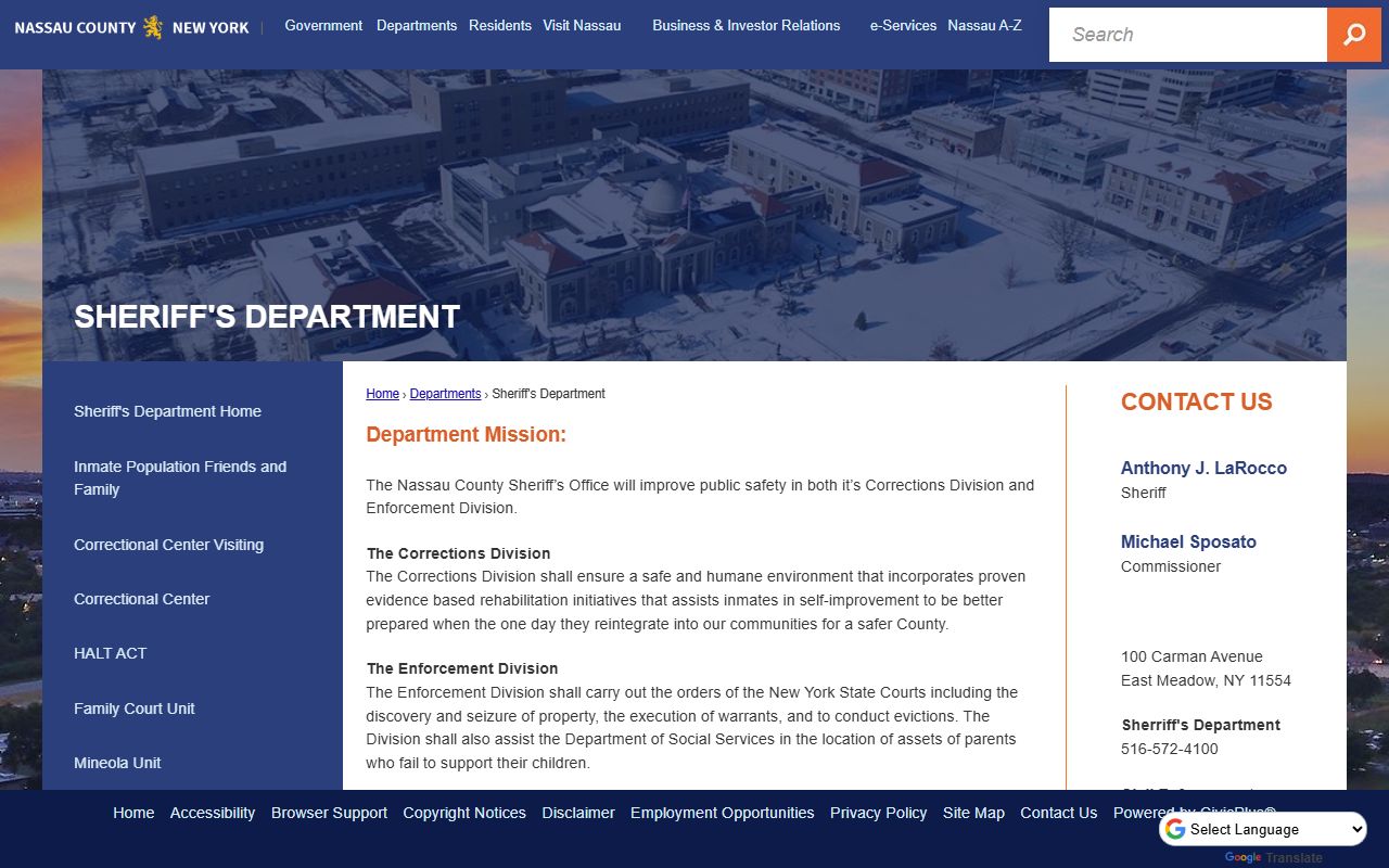 Nassau County Sheriff police blotter records