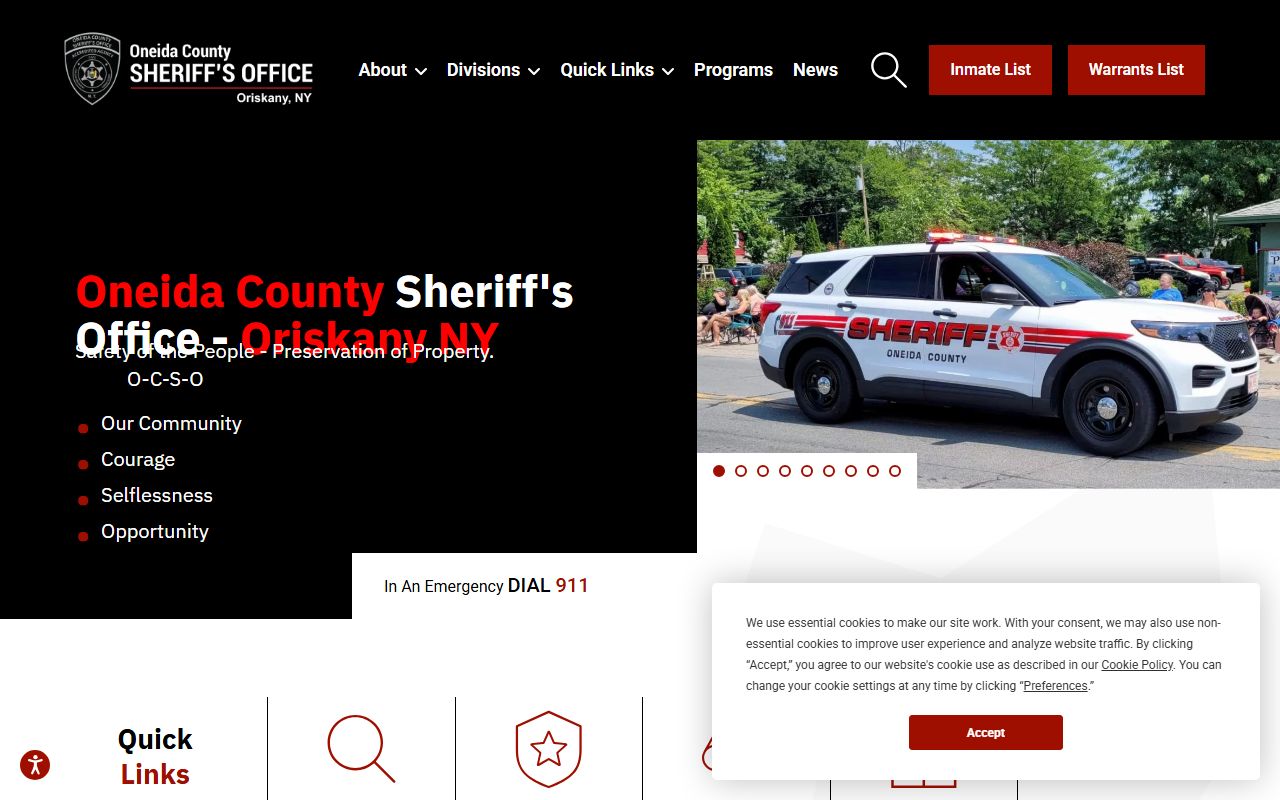 Oneida County Sheriff's Office website