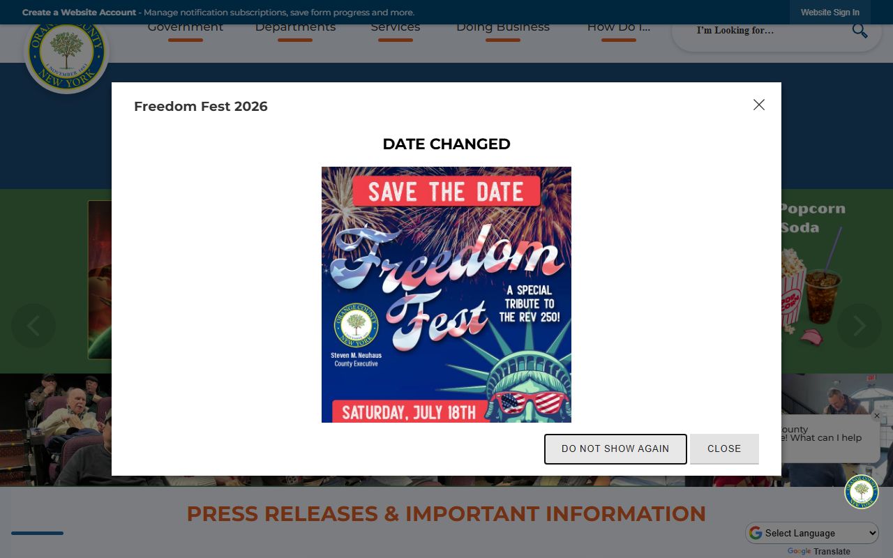 Orange County official website