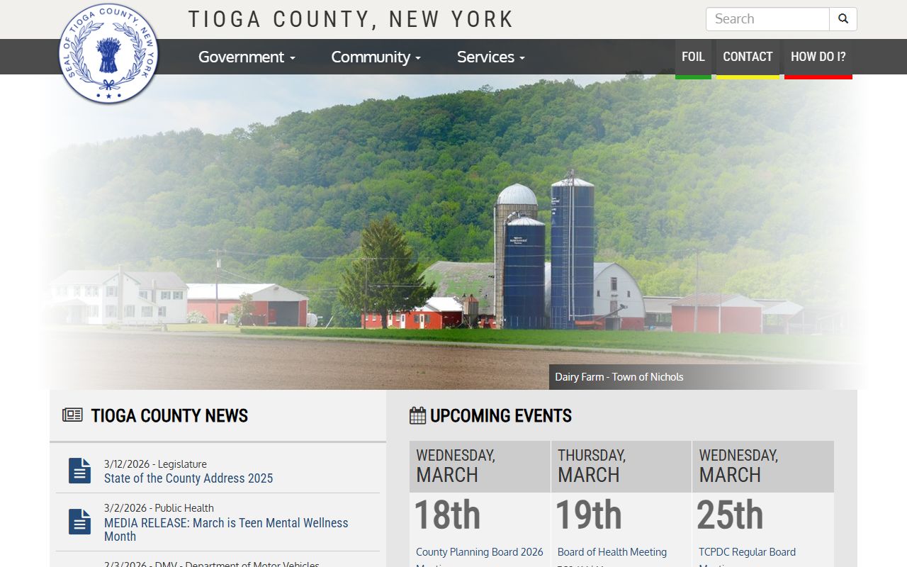 Tioga County official website